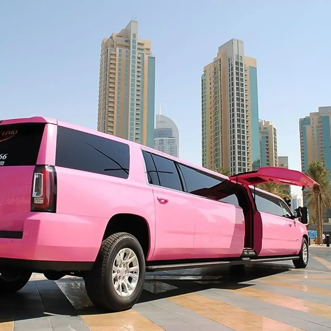 Ride in Style with the Pink Panther GMC Limousine